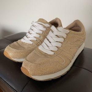 Sparkly gold sneakers